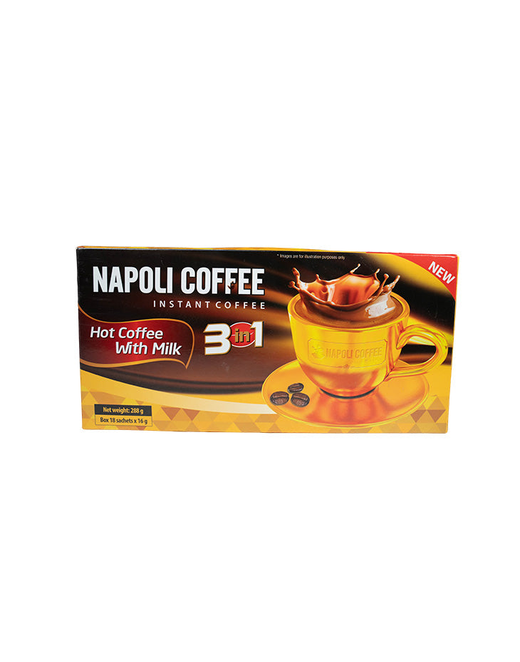 Napoli Instant Hot Coffee with Milk 3 in 1 16 g x 18 sachet