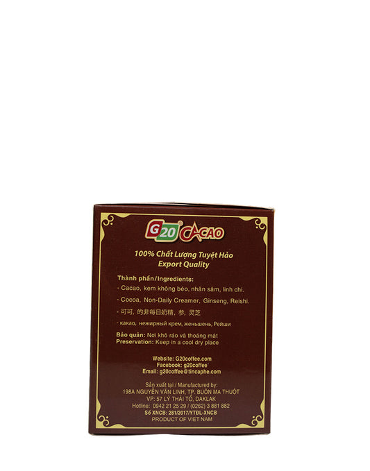 G20 Cocoa Ginseng Reishi mix (15 sticks/box)