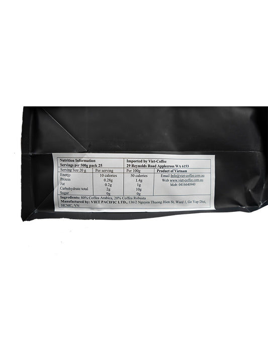 Viet-Coffee- Robusta Culi Whole Bean 500g
