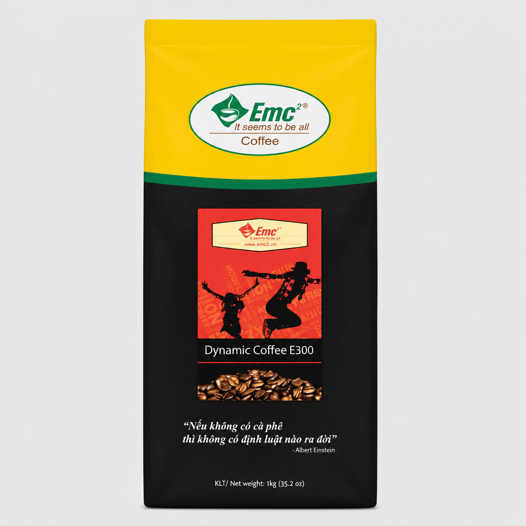 CAFÉ - EMC2 E300 ROBUSTA & MOKA CẦU ĐẤT BEANS (1000G )