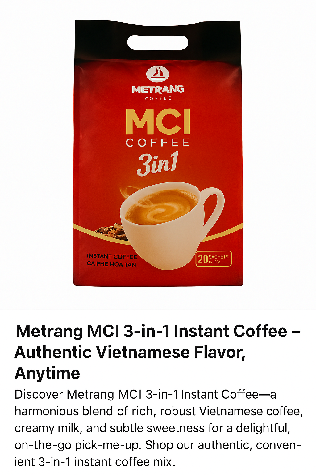 Metrang 3 in 1 - more robust  coffee flavour than g7