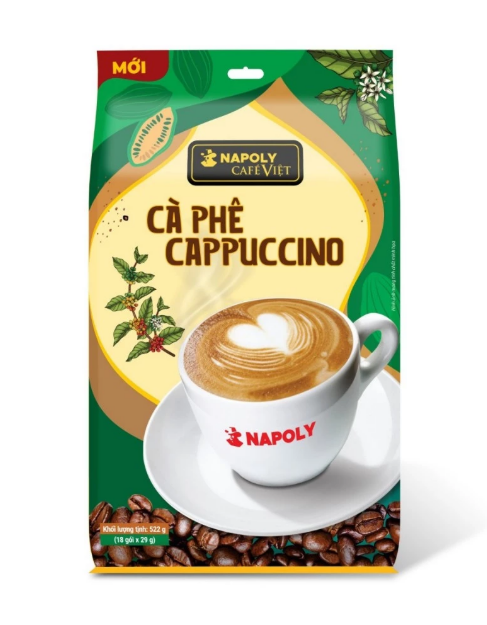NAPOLI -CAPPUCCINO Instant COFFEE (18 stick x 29g)